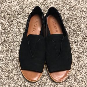 1 State black leather shoes